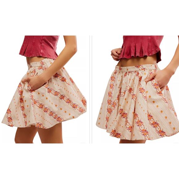 NEW Free People Gaia Skirt Sz Small Ivory - Picture 2 of 8